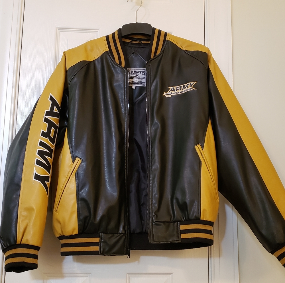USMA West Point Army Bomber-style Jacket Faux Leather